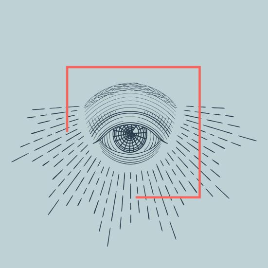 Illustration af illuminati-agtigt øje